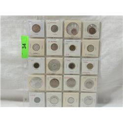 LOT 20 EUROPEAN AND FOREIGN COINS