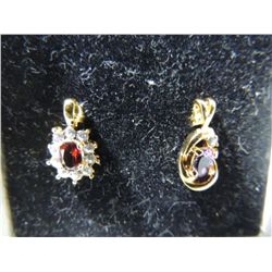 2 GOLD TONE AND JEWEL CHARMS