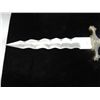 Image 3 : FANTASY DAGGER WAVY BLADE WOODEN HANDLE SHEATH