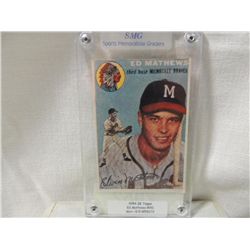 1954 SI TOPPS GRADED ED MATHEWS #30