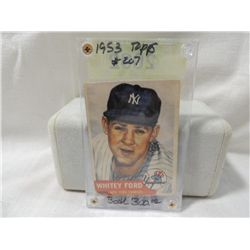 1953 TOPPS #207 WHITEY FORD BASEBALL CARD