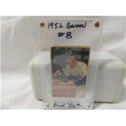 1952 BOWMAN #8 PEE WEE REESE BASEBALL CARD