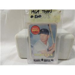 1969 TOPPS #500 BASEBALL PLAYER CARD MICKEY MANTLE