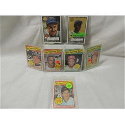 LOT 7 BASEBALL PLAYER CARDS. SPORTING NEWS