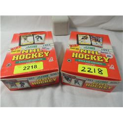 LOT 2 FACTORY SETS 1991 SCORE SERIES 1