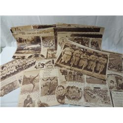 LOT BOX 1929-30 NEWSPAPER SPORTS CLIPPING