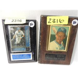 LOT 2 GEORGE BRETT CARD PLAQUES