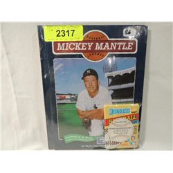 NEW MICKEY MANTLE BASEBALL BOOK AND CARD SET
