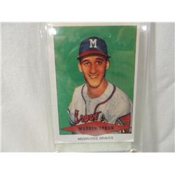 REPRINT 1953 RED HEART BASEBALL CARD WARREN SPAHN