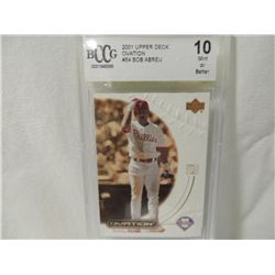 GRADED BASEBALL CARD 2001 UPPER DECK BOB ABREU