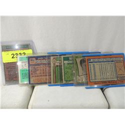 LOT 7 BASEBALL PLAYER CARDS IN SLEEVES