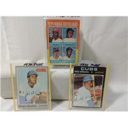 LOT 3 1970's BASEBALL PLAYER CARDS.