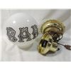 Image 1 : VINTAGE MILK GLASS ROUND BAR WALL SCONCE