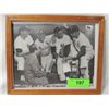 Image 1 : FRAMED PHOTO MANTLE, MUSIAL, BERRA, BOYER. 8X10