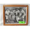 Image 2 : FRAMED PHOTO MANTLE, MUSIAL, BERRA, BOYER. 8X10