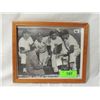 Image 3 : FRAMED PHOTO MANTLE, MUSIAL, BERRA, BOYER. 8X10