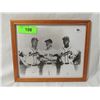 Image 3 : FRAMED PHOTO EDDIE MATHEWS, MANTLE, HANK AARON