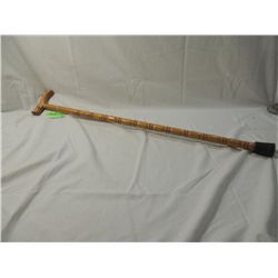 32" HANDLED WALKING STICK NATURAL WOOD FINISH
