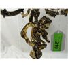 Image 2 : BRASS LOOK CANDELABRA WITH CHERUB