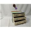 Image 2 : 3 DRAWER WOODEN JEWLERY BOX