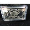Image 2 : GERMAN SILVER 1 TROY OUNCE BISON BAR.