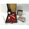 Image 2 : LOT BOX CLOCKS, CUFF LINKS, BILLFOLD.