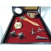 Image 3 : LOT BOX CLOCKS, CUFF LINKS, BILLFOLD.