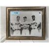 Image 1 : FRAMED PHOTO EDDIE MATHEWS, MANTLE, HANK AARON