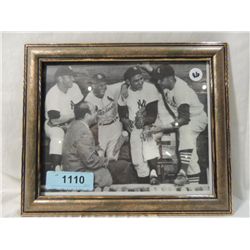 FRAMED PHOTO MANTLE, MUSIAL, BERRA, BOYER. 8X10