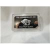 Image 1 : GERMAN SILVER 1 TROY OUNCE BISON BAR