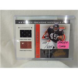 2002 PLAYOFF TJ DUCKETT JERSEY FOOTBALL CARD