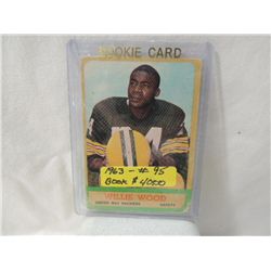 1963 TOPPS WILLIE WOOD ROOKIE FOOTBALL CARD
