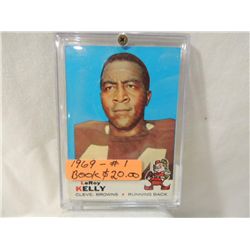1969 TOPPS LEROY KELLY #1 FOOTBALL CARD