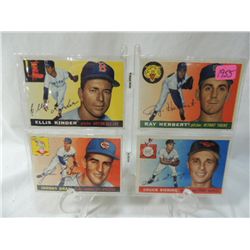 LOT 4 1955 TOPPS BASEBALL PLAYER CARDS