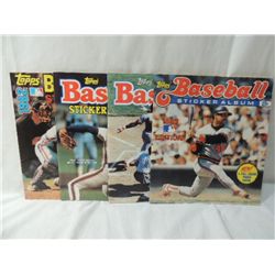 LOT 4 TOPPS 1983-1985 BASEBALL STICKER ALBUMS