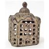 Image 1 : VINTAGE 3" TALL CAST IRON BUILDING COIN BANK