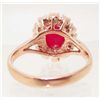 Image 2 : 18K GOLD PLATED RUBY RED AUSTRIAN CRYSTAL RING