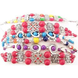 LOT OF 6 TIBETAN SILVER BRACELETS