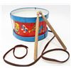 Image 1 : VINTAGE OHIO ART TIN CIRCUS ZOO BAND TOY DRUM W/ STICKS