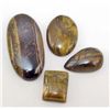 Image 1 : LOT OF 117.4 CTS OF TIGER'S EYE GEMSTONES