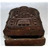 Image 3 : VINTAGE 4-3/4" TALL CAST IRON BUILDING COIN BANK