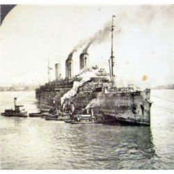 STEREOVIEW PHOTOGRAPH OF U.S. LEVIATHAN LARGEST SHIP