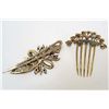 Image 2 : LOT OF 2 COSTUME ACCESSORIES- HAIR COMB & BARRETTE CLIP