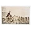 Image 1 : VINTAGE RPPC REAL PHOTO POSTCARD OF SOLDIERS EATING NEAR A TENT