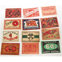 LOT OF 12 VINTAGE MATCHBOX COVERS