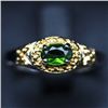 Image 1 : 14K GOLD OVER STERLING SILVER DIOPSIDE RING