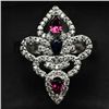 Image 1 : STERLING SILVER SAPPHIRE, GARNET, RHODOLITE, TOPAZ RING