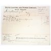 Image 1 : 1900 BILLHEAD RECEIPT BUTTE LIGHTING & POWER COMPANY