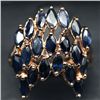 Image 1 : ROSE GOLD OVER STERLING SILVER SAPPHIRE RING SIZE 7.75