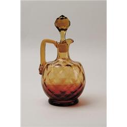 AMBERINA EWER WITH STOPPER.  